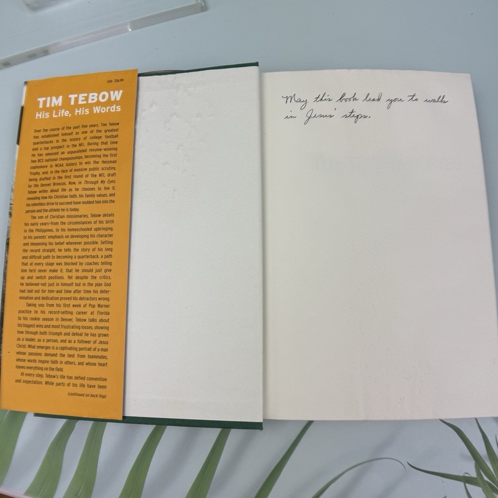 Tim Tebow Book Through My Eyes Hardcover ACCEPTABLE Football Gators Quarterback - Picture 2 of 10